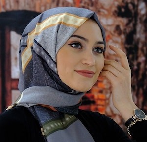 Cotton mixed Shawl Blue-Grey 126